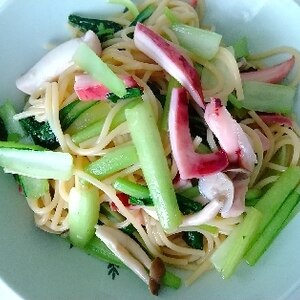 味付け要らずで簡単☆いかの一夜干しのパスタ